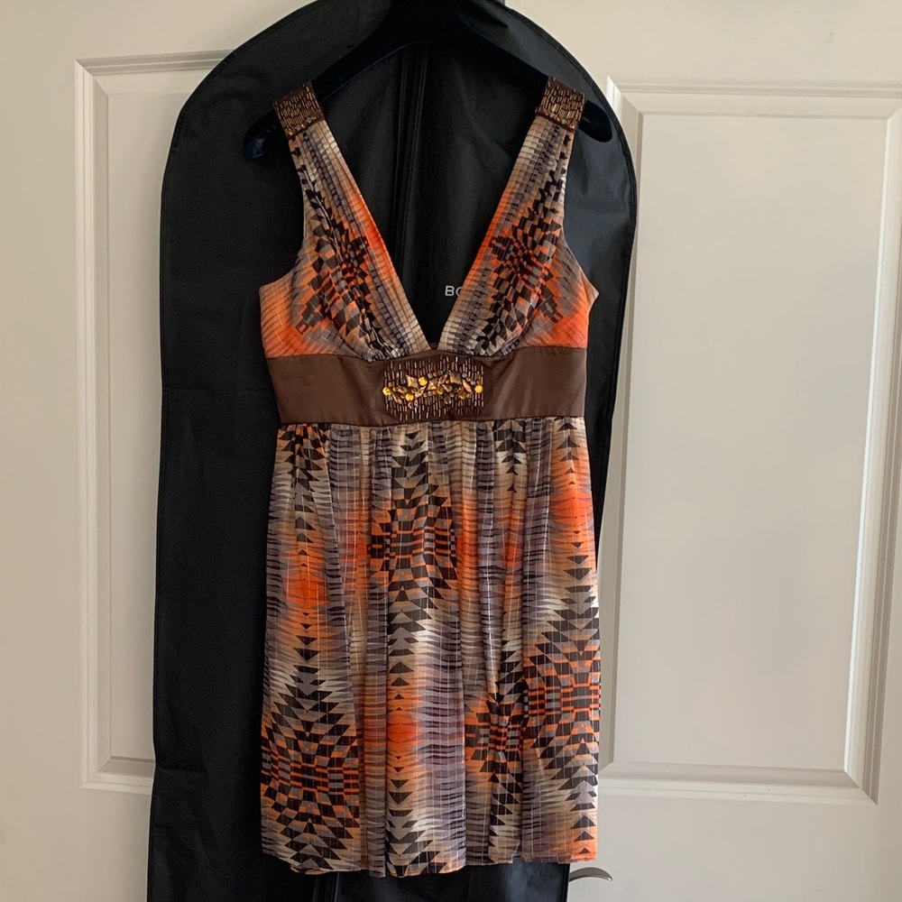 BCBGMaxAzria Multicolor Geometric Dress